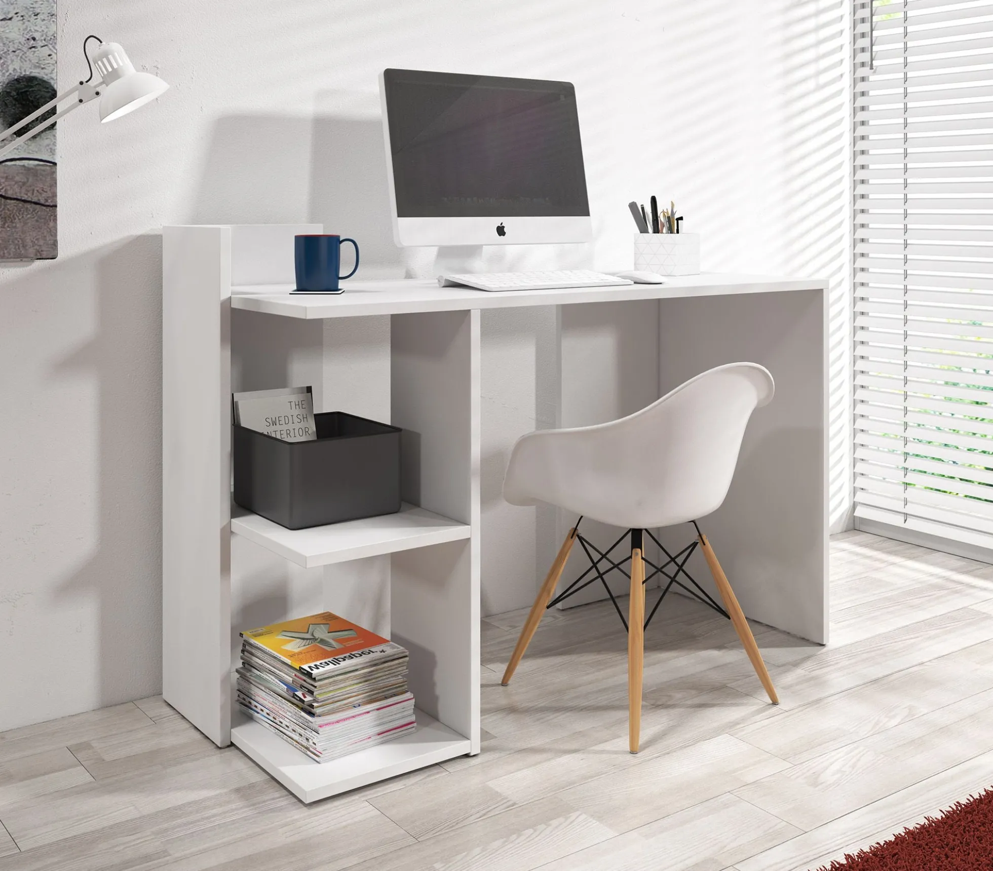 Pierre - Bureau - Wit - 120x52 cm