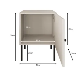 Pierson - Nachtkastje set van 2 - Wit - 45x39x59 cm