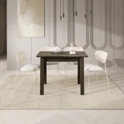 Portino - Eetkamertafel - Donker eiken - 104-224x60x77 cm