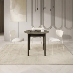 Portino - Eetkamertafel - Donker eiken - 90-210x90x77 cm
