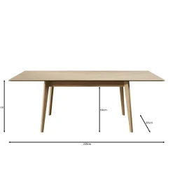 Portino - Eetkamertafel - Donker eiken - 145-220x85x77 cm