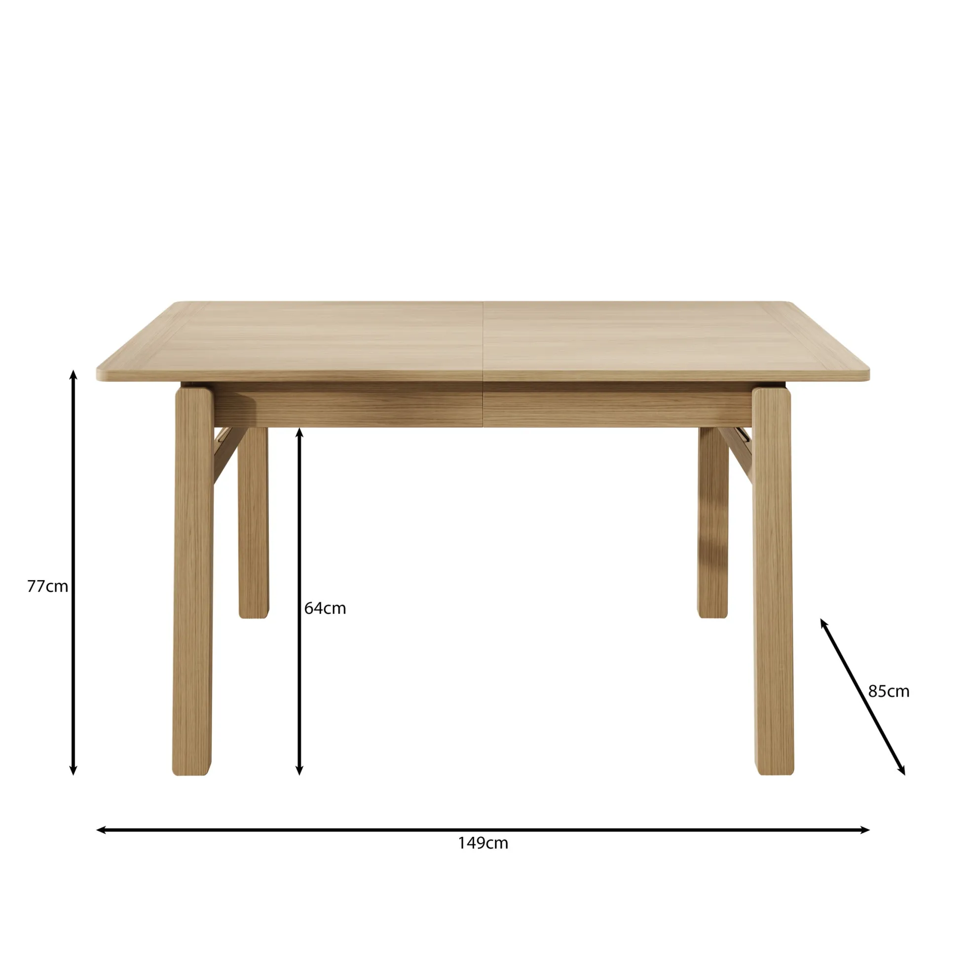 Portino - Eetkamertafel - Donker eiken - 149-269x85x77 cm