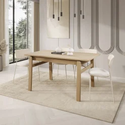 Portino - Eetkamertafel - Licht eiken - 149-269x85x77cm
