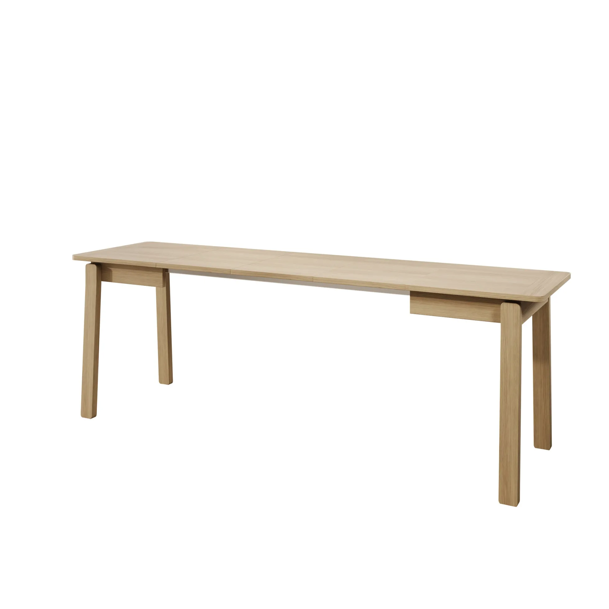 Portino - Eetkamertafel - Licht eiken - 104-224x60x77 cm