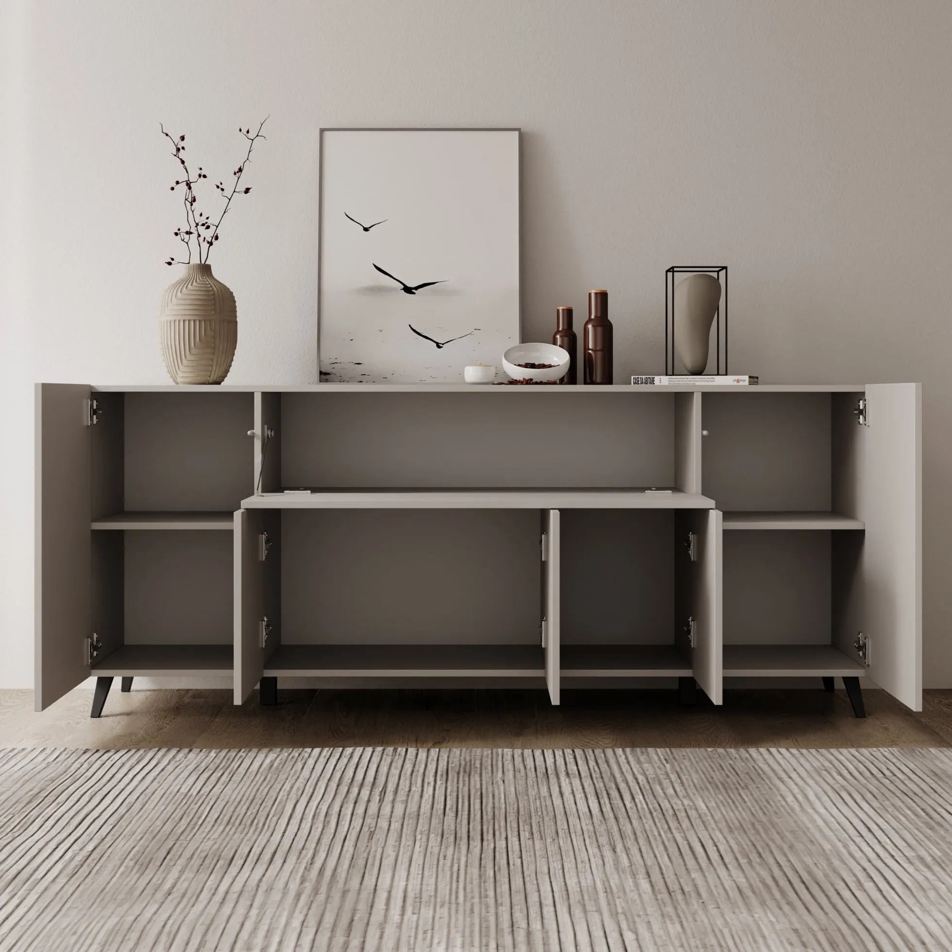 Pulse 4 - Dressoir - Beige - 180x39x76 cm