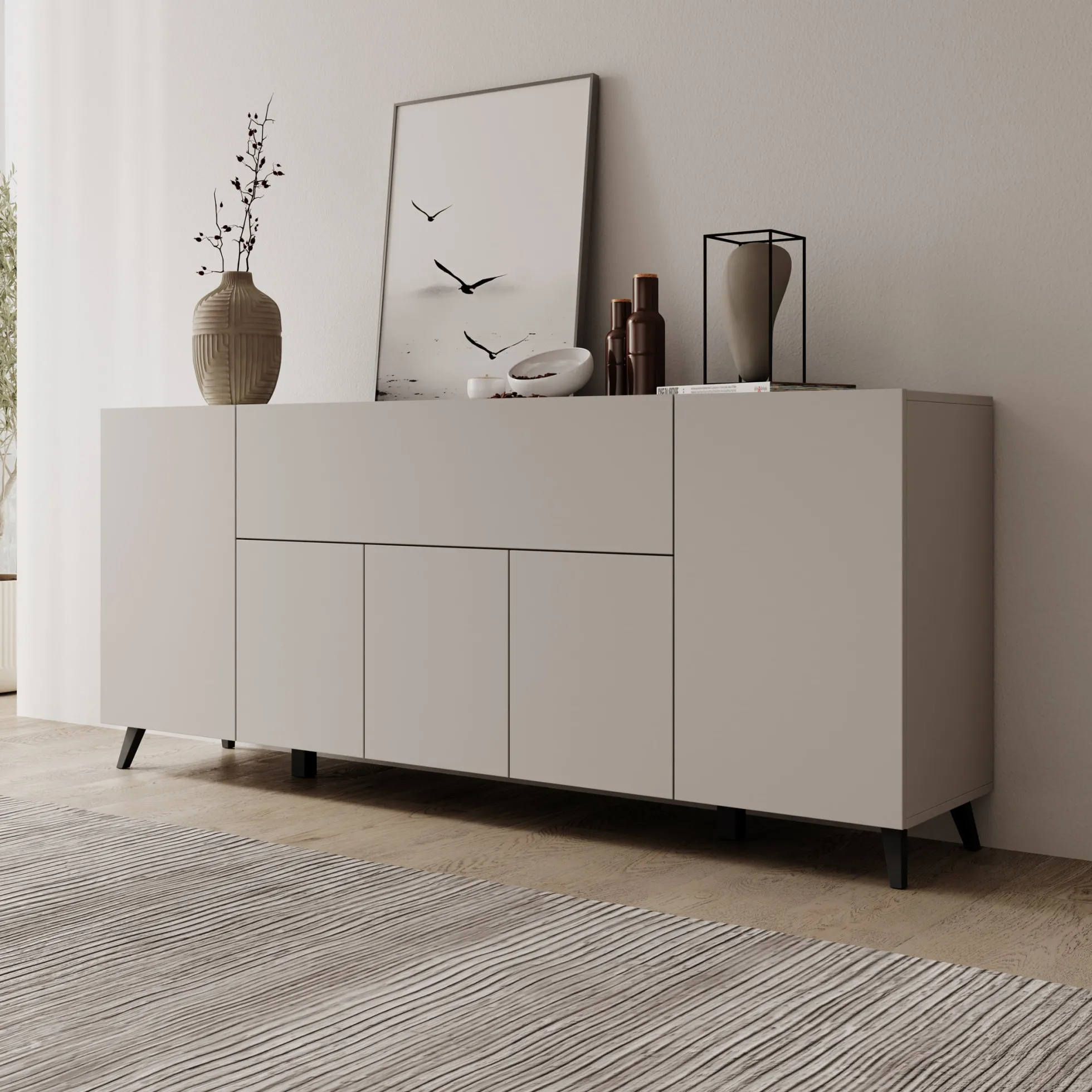 Pulse 4 - Dressoir - Beige - 180x39x76 cm