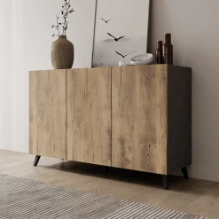 Pulse 3 - Dressoir - Eikenpatroon/grijs - 120x39x76 cm
