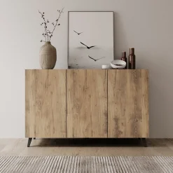 Pulse 3 - Dressoir - Eikenpatroon/grijs - 120x39x76 cm