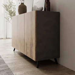 Pulse 3 - Dressoir - Eikenpatroon/grijs - 120x39x76 cm