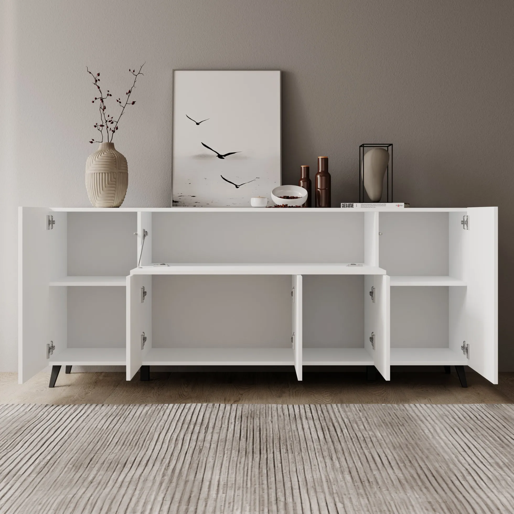 Pulse 4 - Dressoir - Wit - 180x39x76 cm