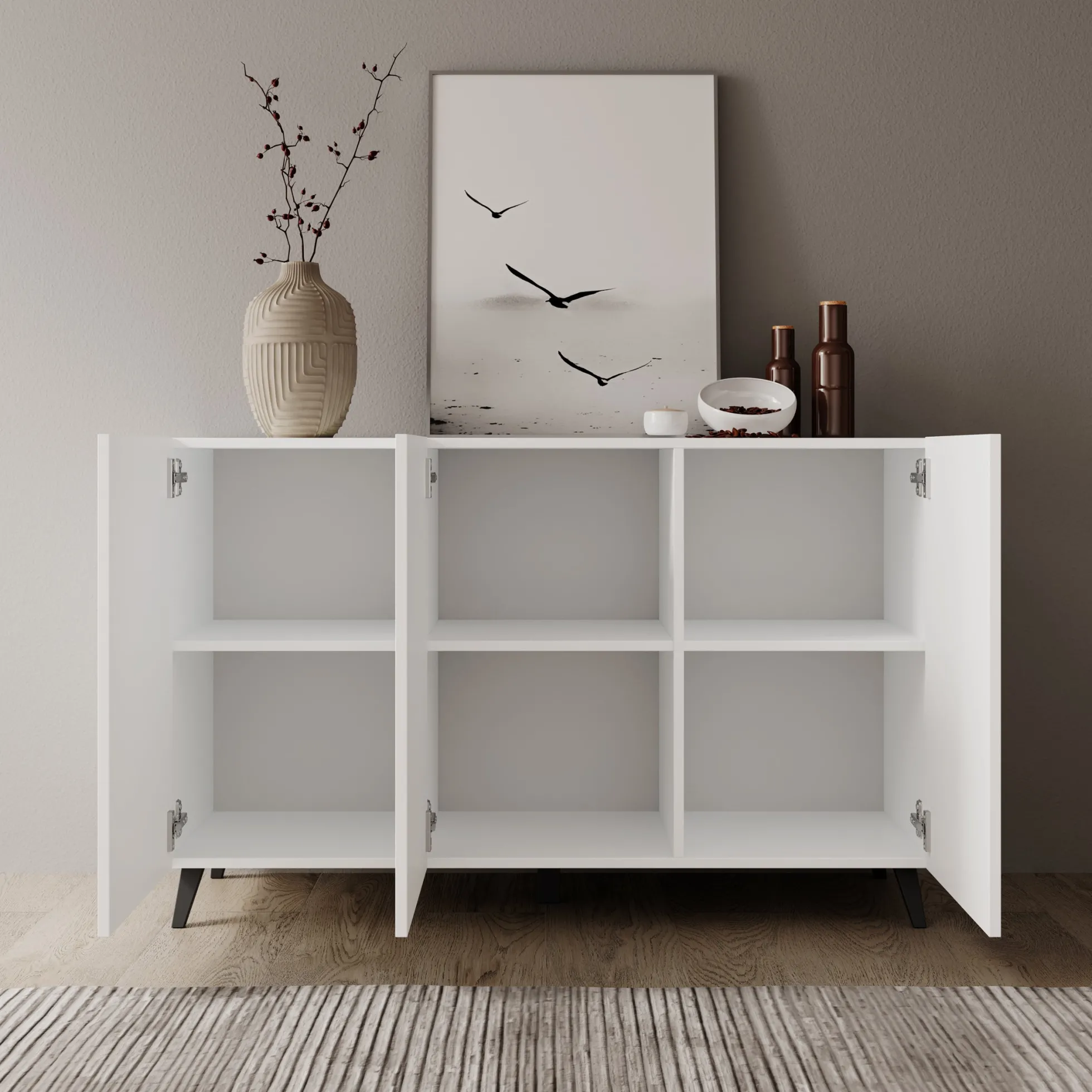 Pulse 3 - Dressoir - Wit - 120x39x76 cm