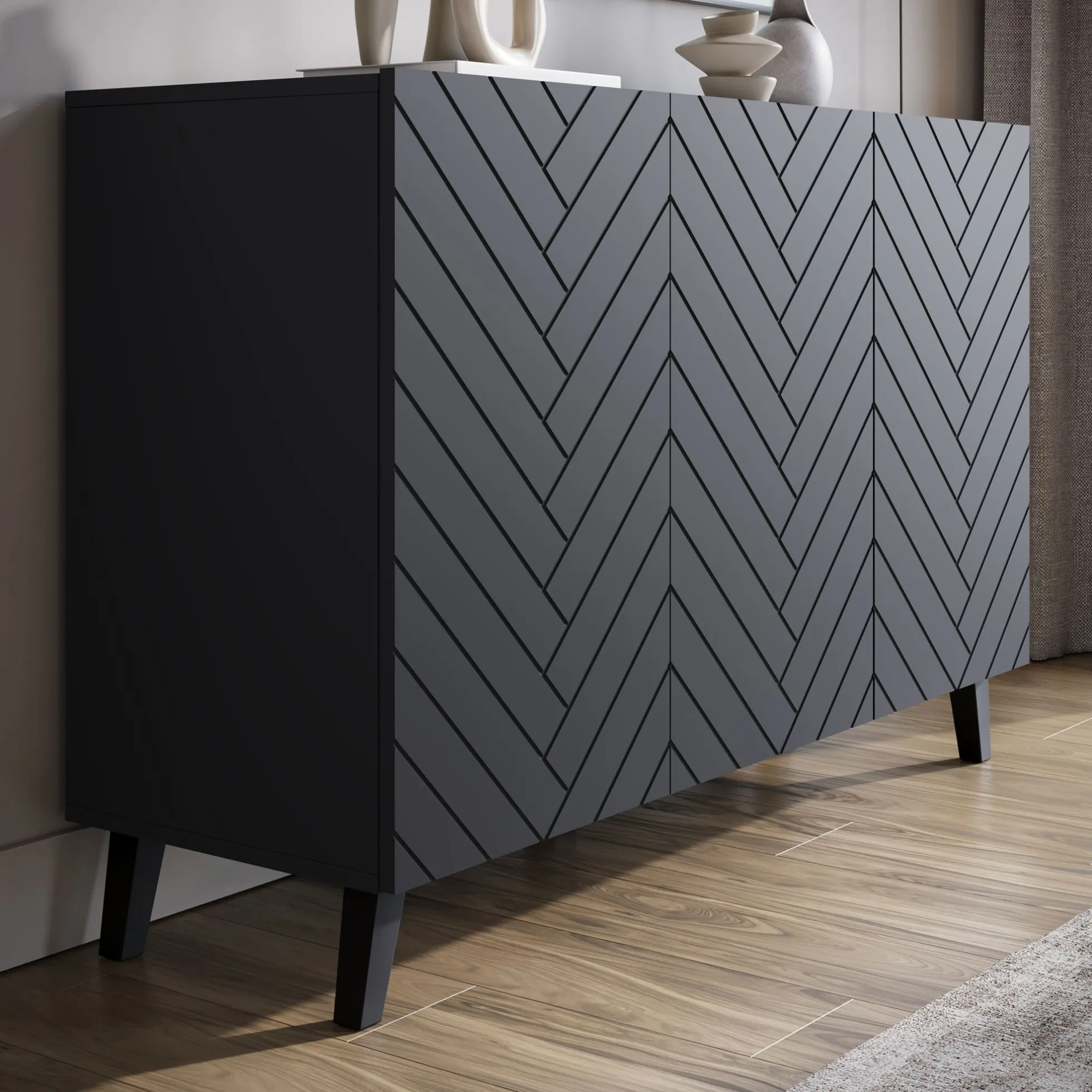 Pulse 3 - Dressoir - Zwart - 120x39x76 cm