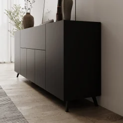 Pulse 4 - Dressoir - Zwart mat - 180x39x76 cm