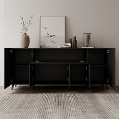 Pulse 4 - Dressoir - Zwart mat - 180x39x76 cm