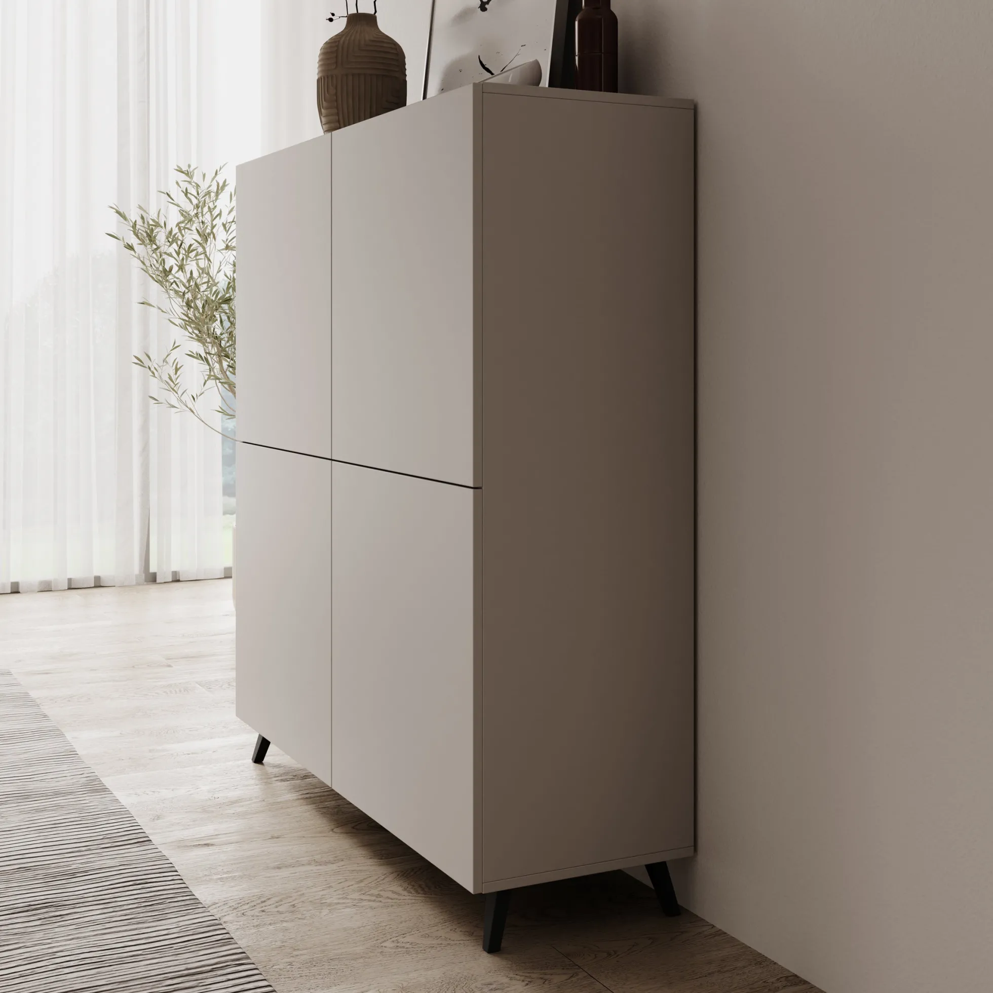 Pulse - Dressoir - Beige - 120x40x130 cm