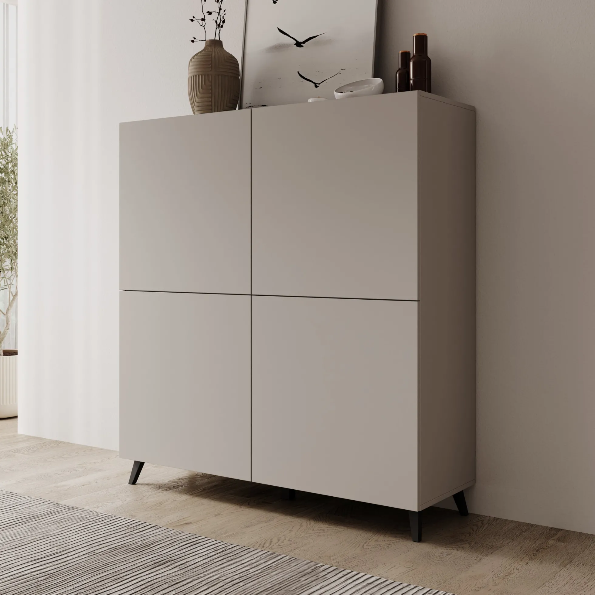Pulse - Dressoir - Beige - 120x40x130 cm