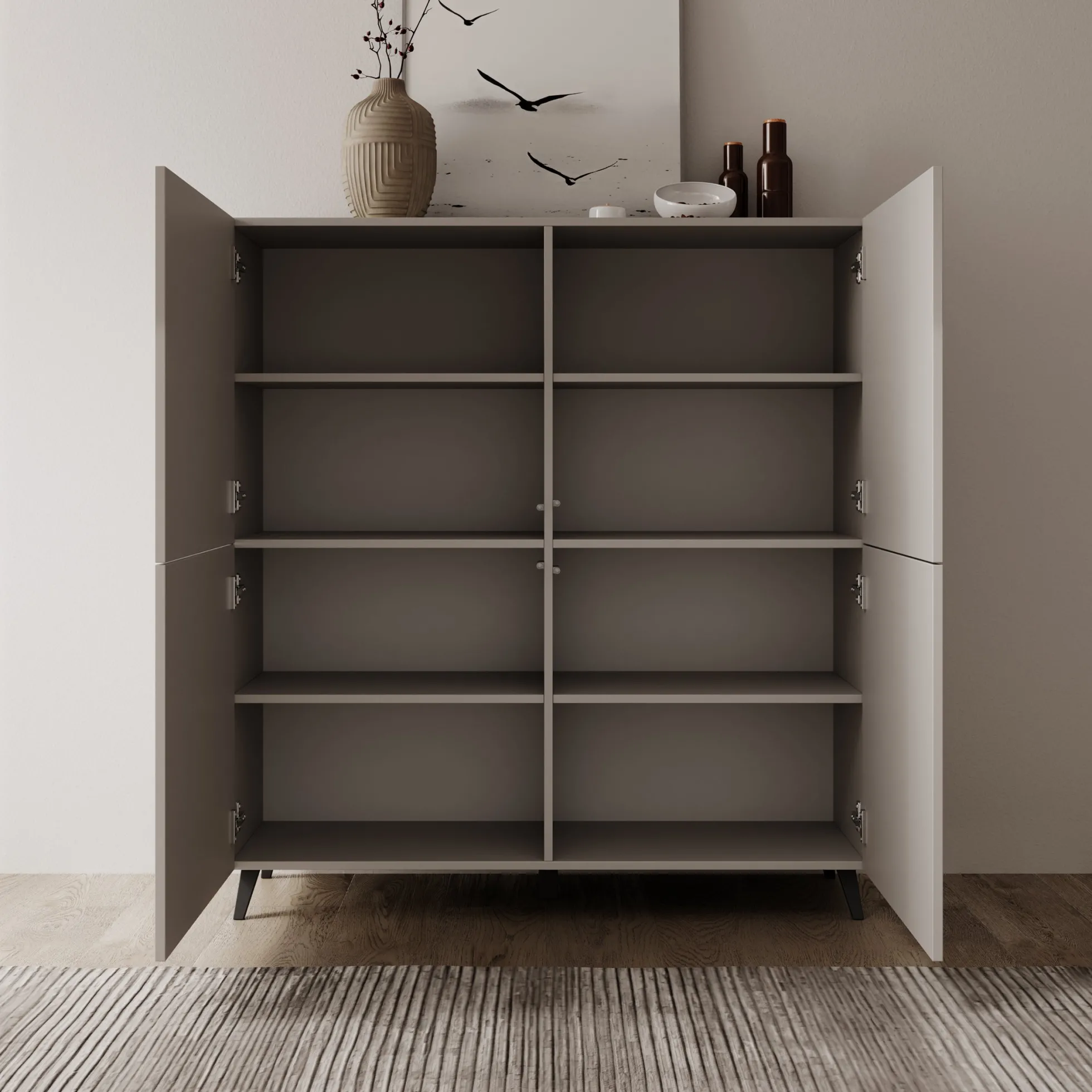 Pulse - Dressoir - Beige - 120x40x130 cm