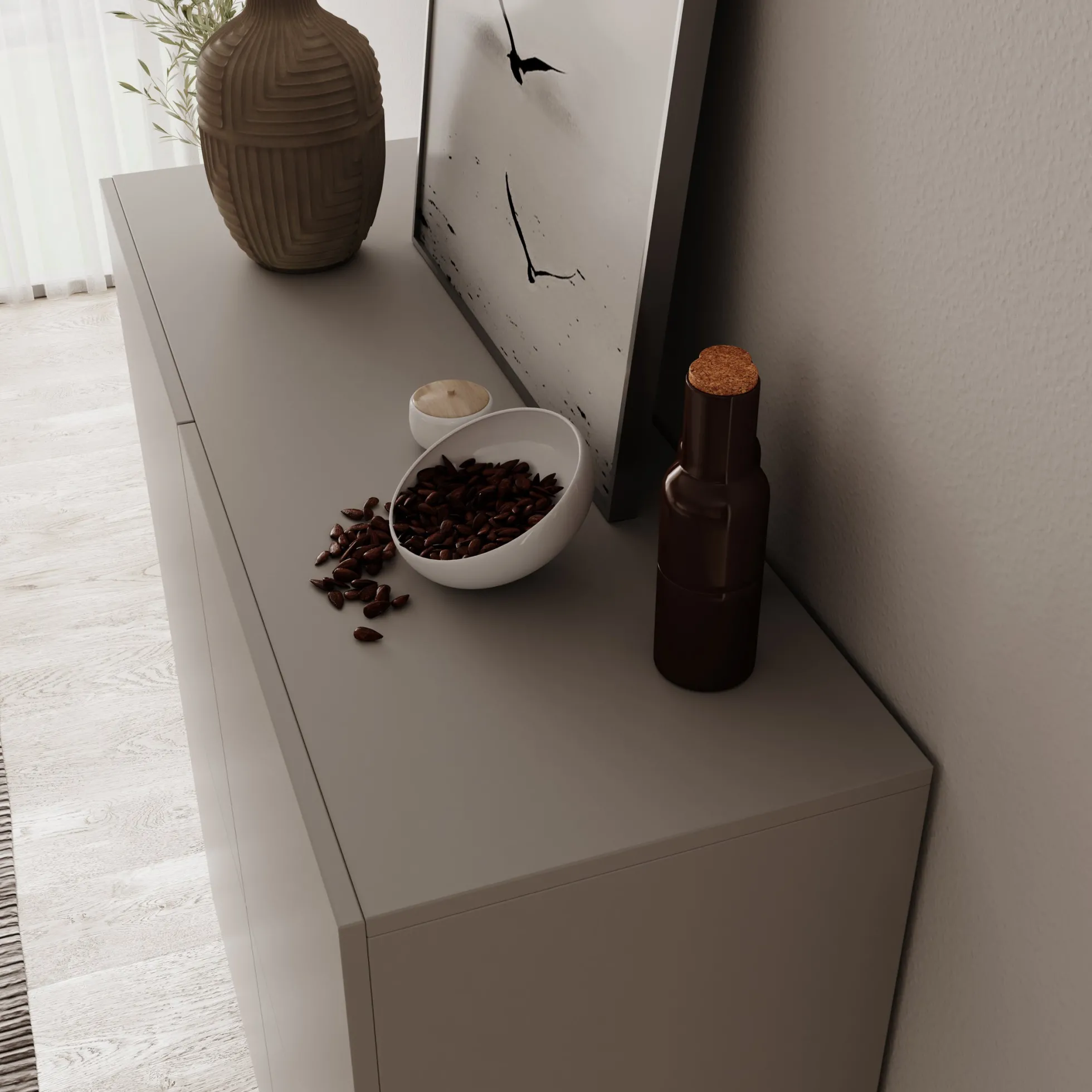 Pulse - Dressoir - Beige - 120x40x130 cm