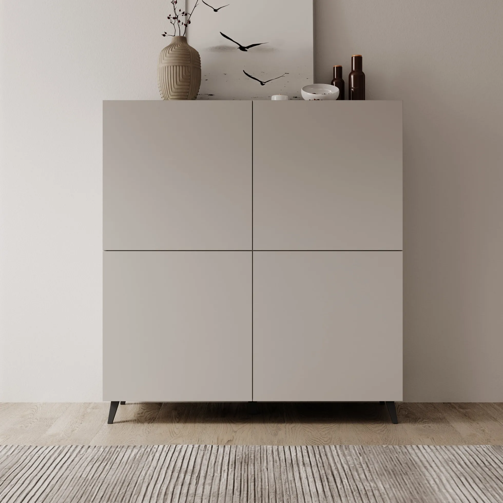 Pulse - Dressoir - Beige - 120x40x130 cm