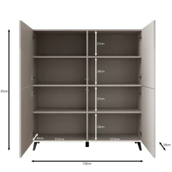 Pulse - Dressoir - Beige - 120x40x130 cm