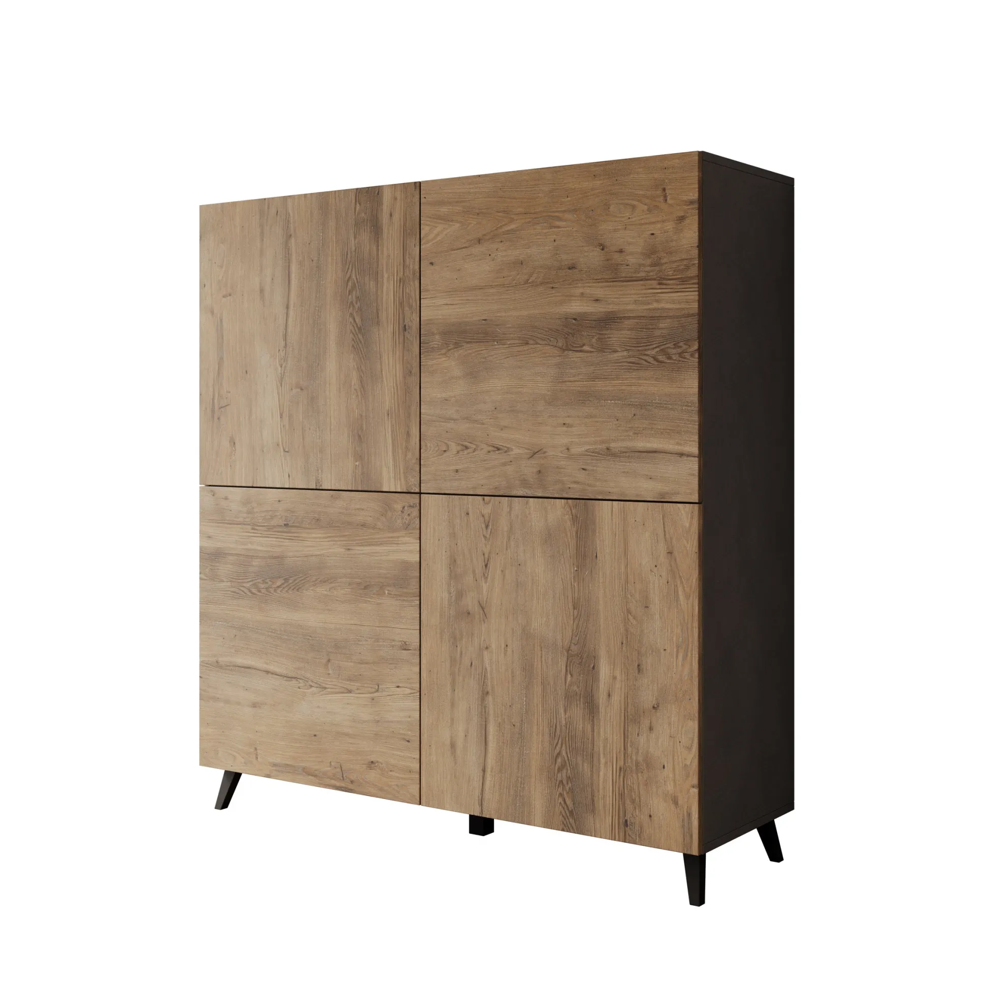 Pulse - Dressoir - Eikenpatroon/Grijs - 120x40x130 cm