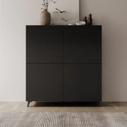 Pulse - Dressoir - Zwart mat - 120x40x130 cm