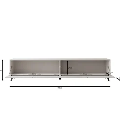 Pulse - TV-Meubel - Eikenpatroon/Grijs - 190x33x40 cm