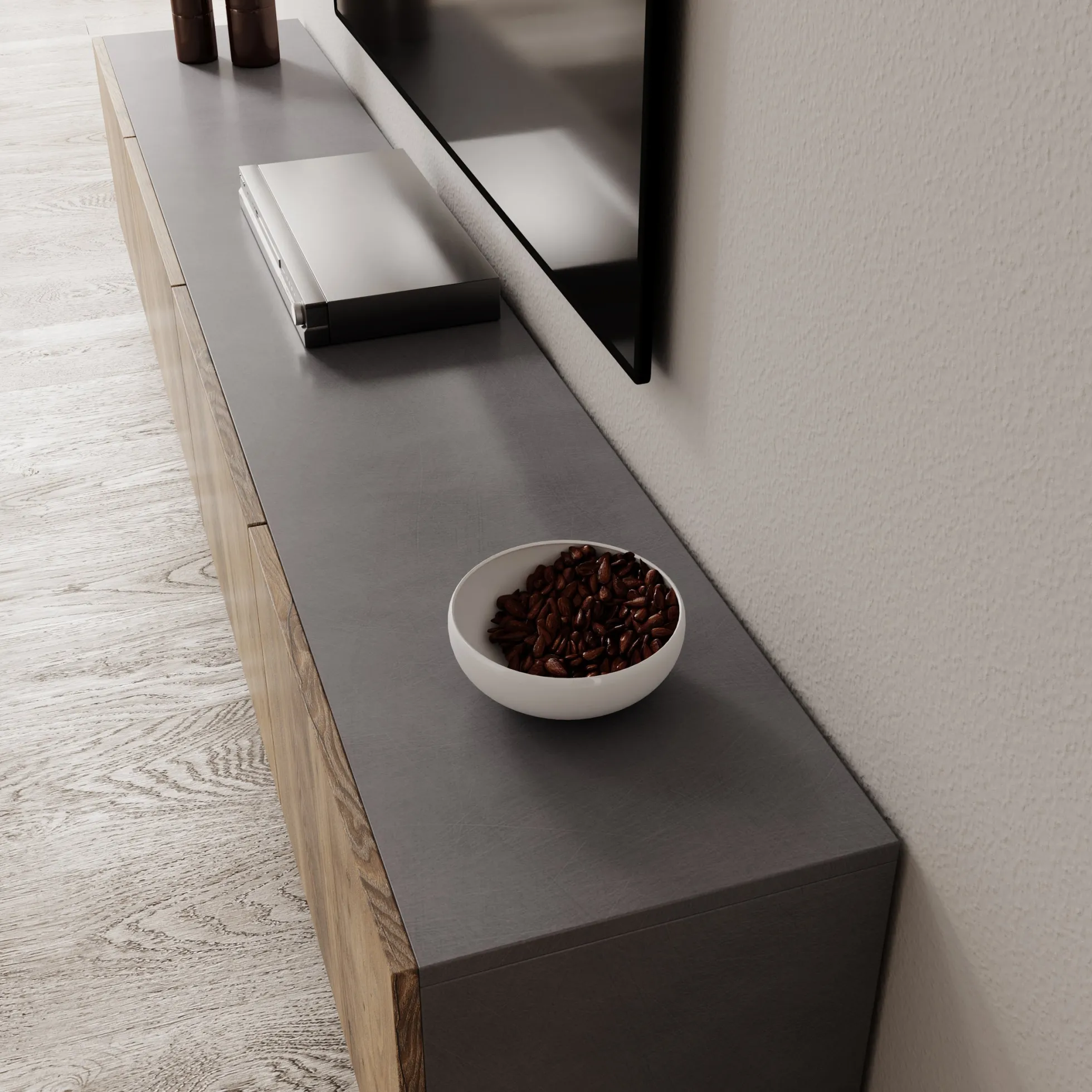 Pulse - TV-Meubel - Eikenpatroon/Grijs - 190x33x40 cm