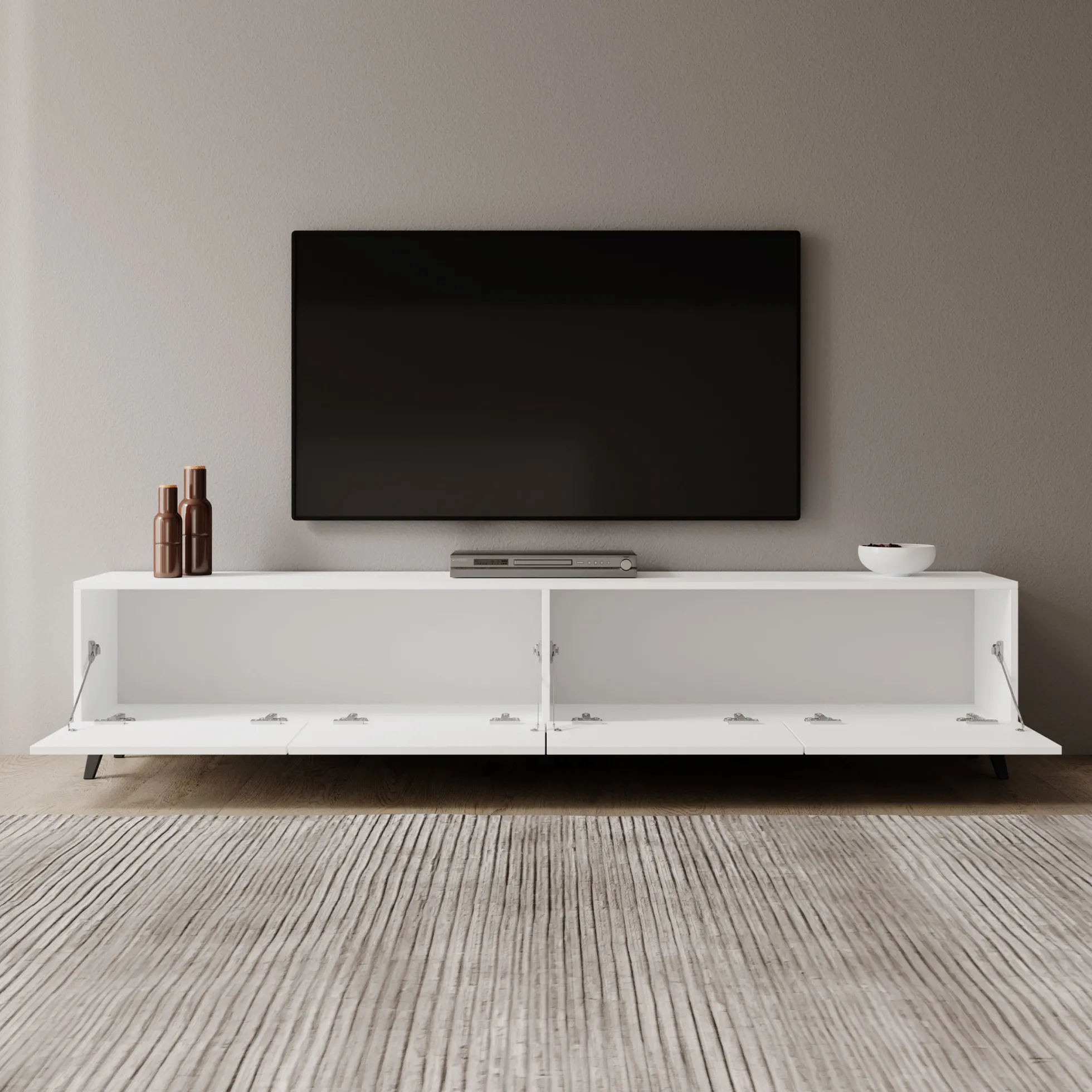 Pulse - TV-Meubel - Wit - 190x33x40 cm
