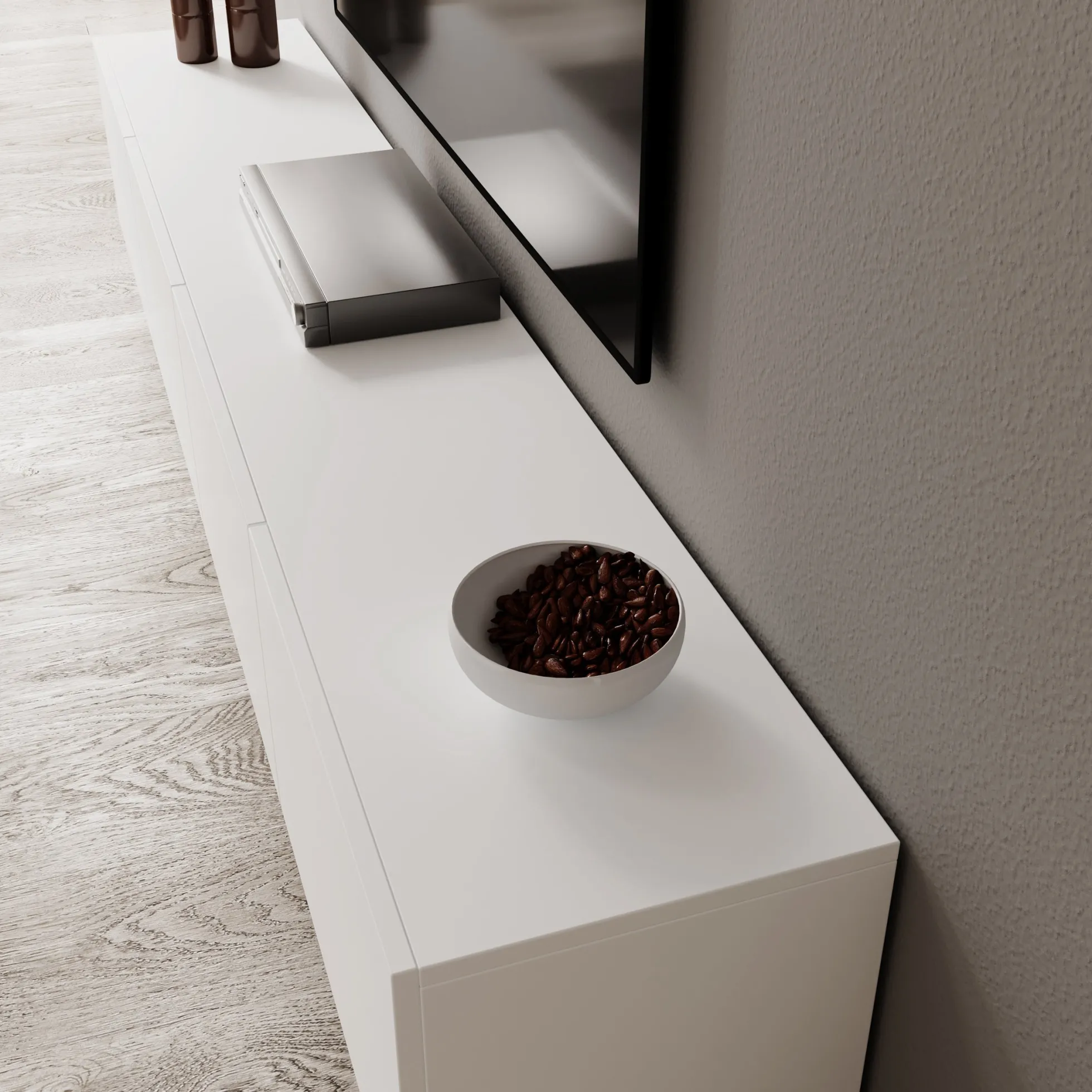 Pulse - TV-Meubel - Wit - 190x33x40 cm
