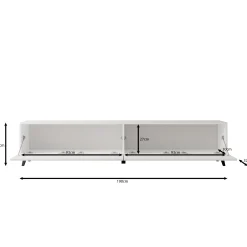 Pulse - TV-Meubel - Wit - 190x33x40 cm