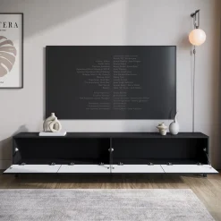 Pulse - TV-Meubel - Zwart - 190x33x40 cm