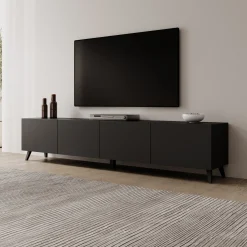 Pulse - TV-Meubel - Zwart mat - 190x33x40 cm
