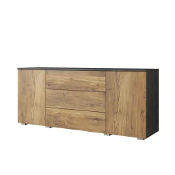 Pure - Dressoir - Eiken/Grijs - 150x39x68 cm
