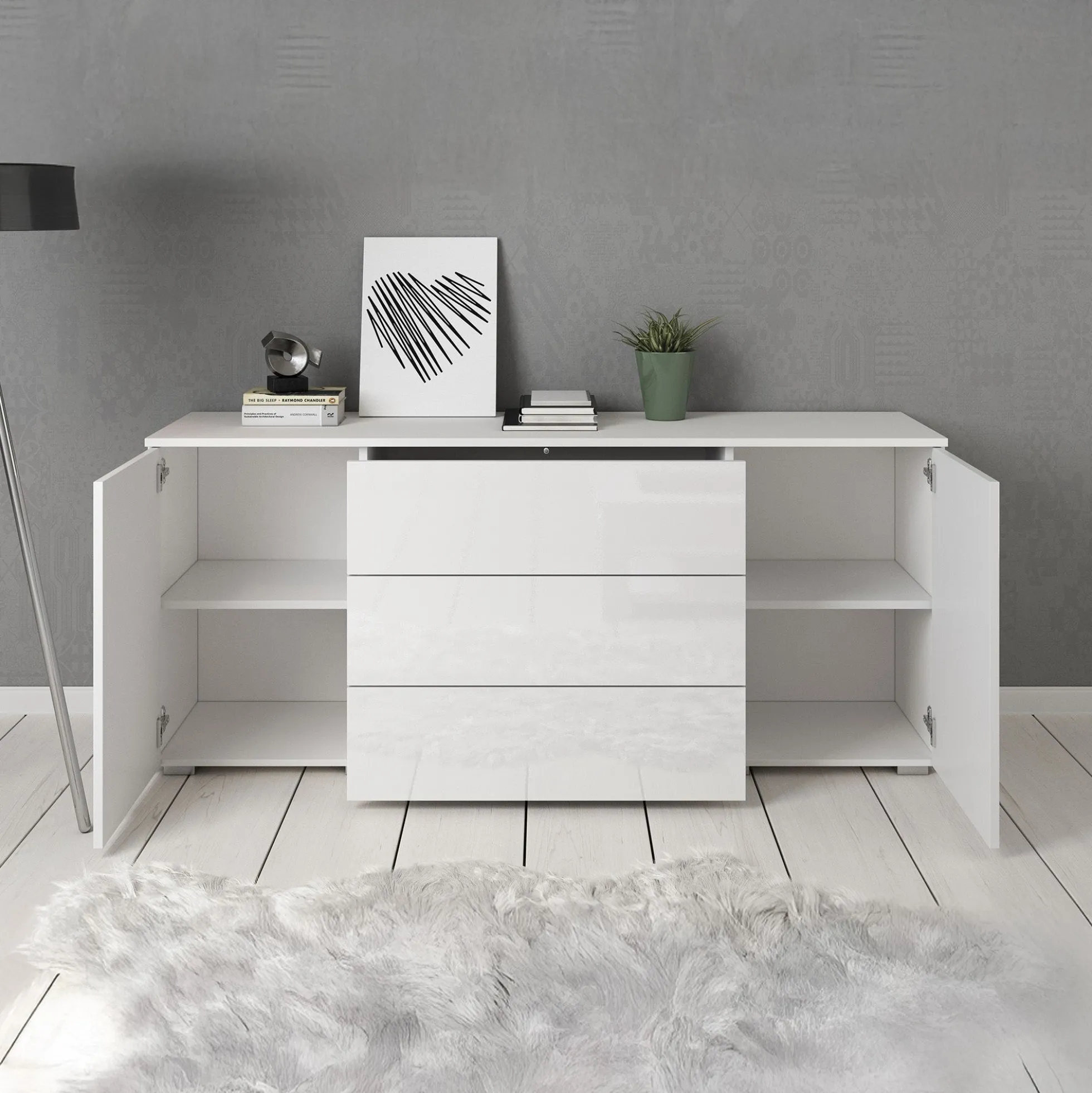 Pure - Dressoir - Wit - 150x39x68 cm