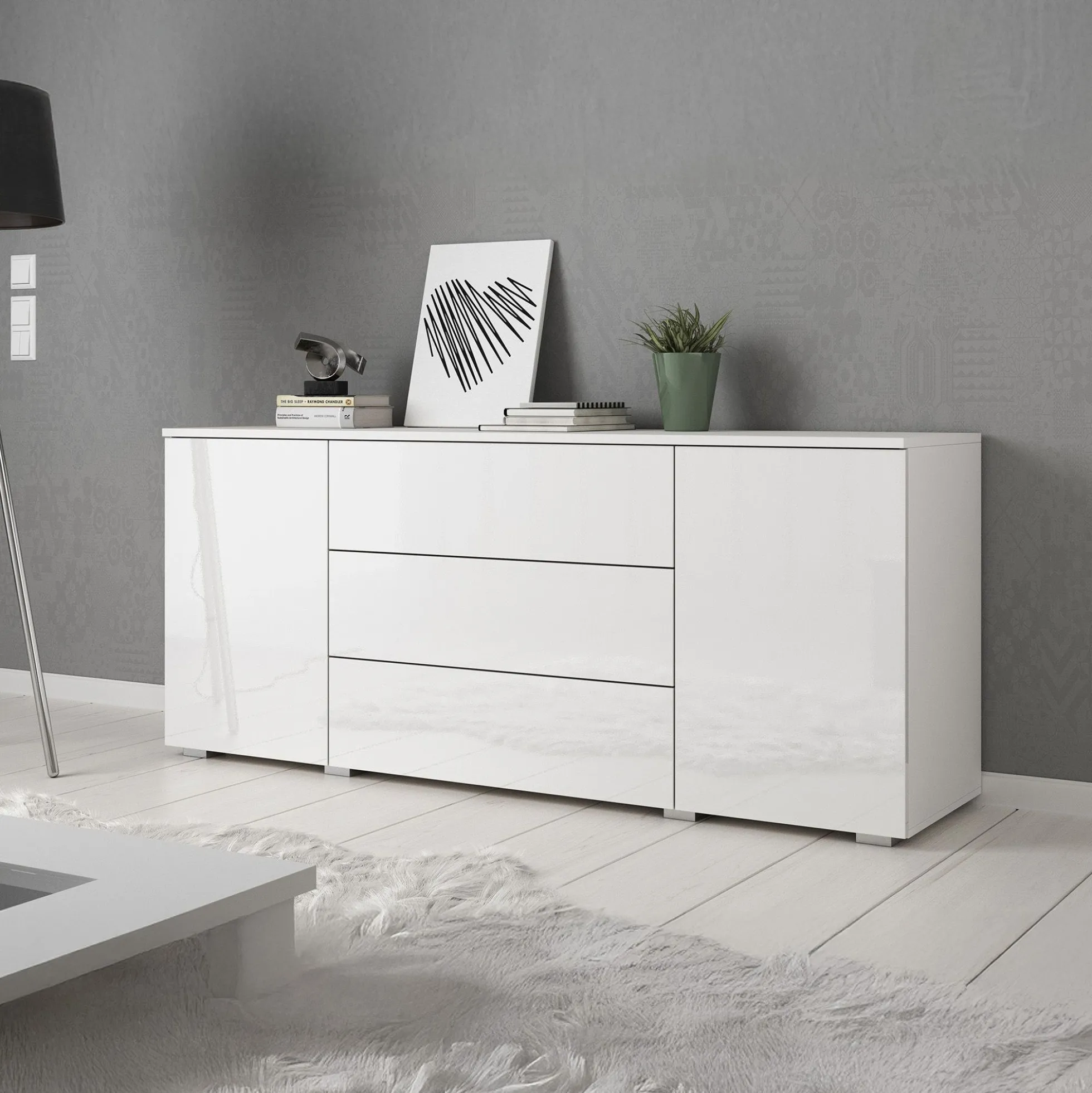 Pure - Dressoir - Wit - 150x39x68 cm
