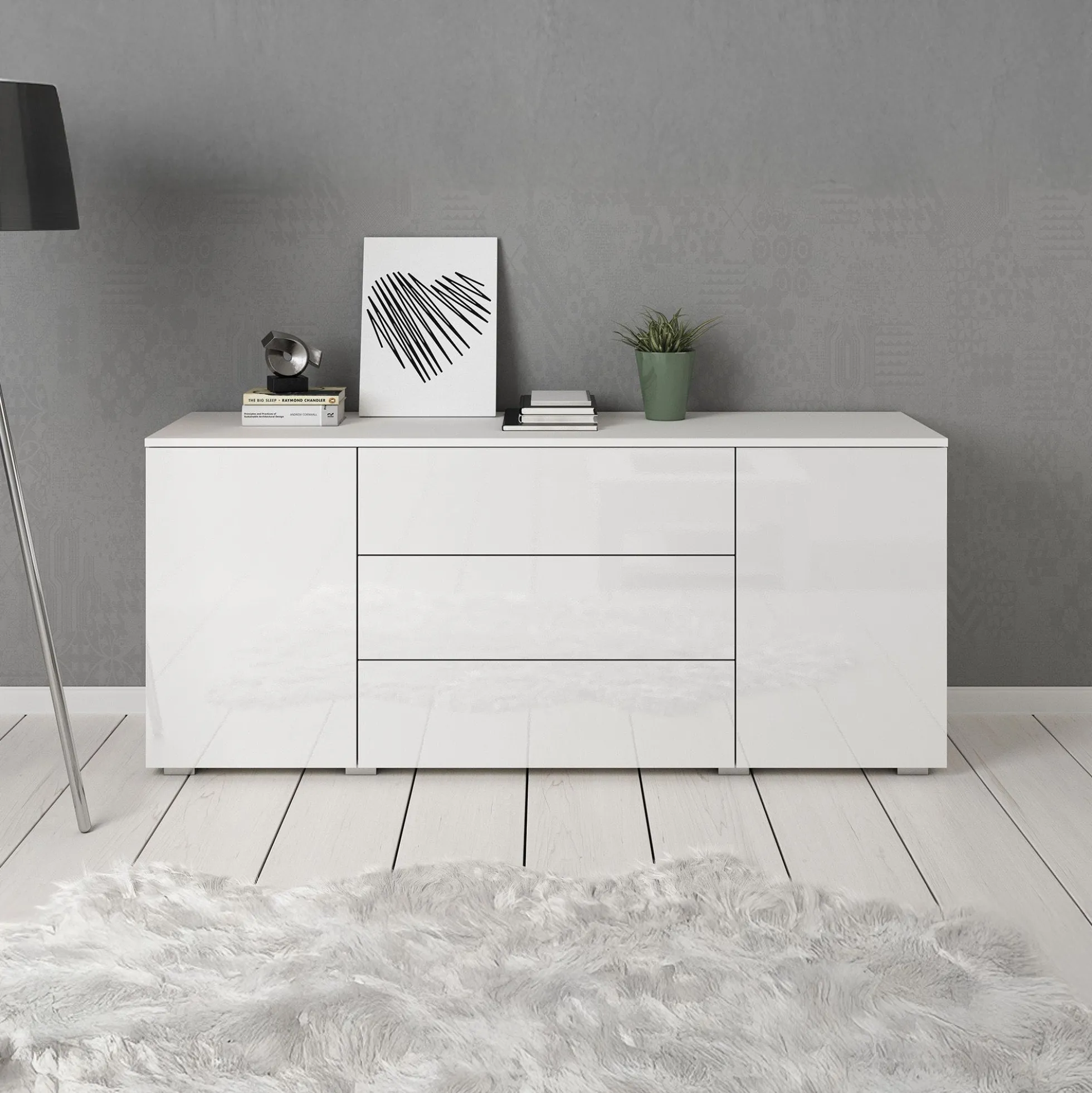 Pure - Dressoir - Wit - 150x39x68 cm