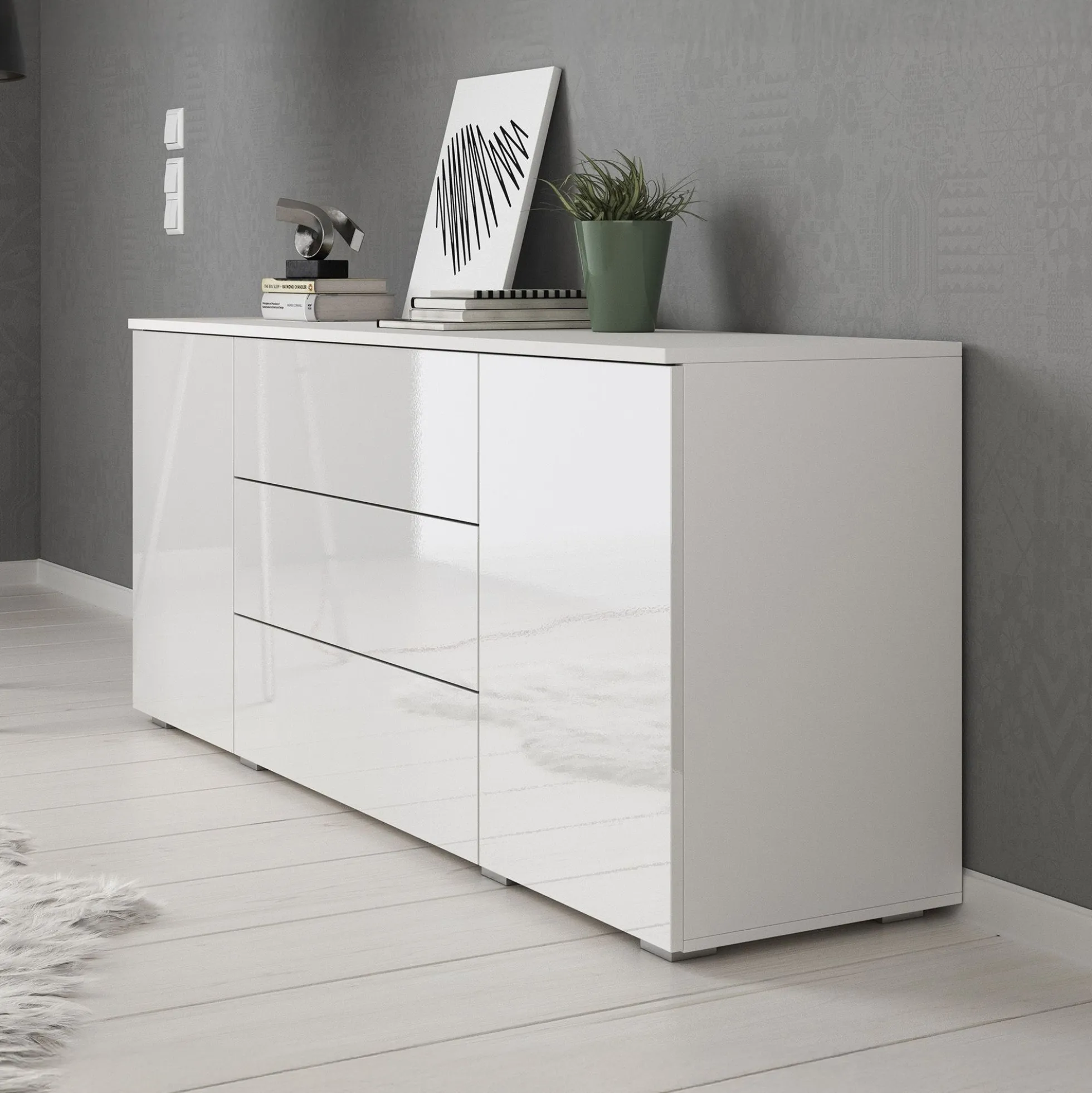 Pure - Dressoir - Wit - 150x39x68 cm
