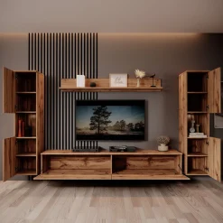 Pure XL - Wandmeubel - Eiken - 180x33x130 cm