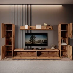 Pure XL - Wandmeubel - Eiken - 180x33x130 cm
