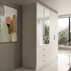 Puro - Kledingkast met 4 deuren - Beige - 196x60x215 cm