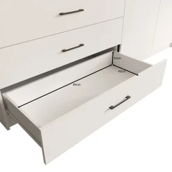 Puro - Kledingkast met 4 deuren - Beige - 196x60x215 cm