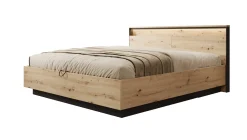 Quarry - Tweepersoonsbed met opbergruimte - Eiken - 180x200 cm