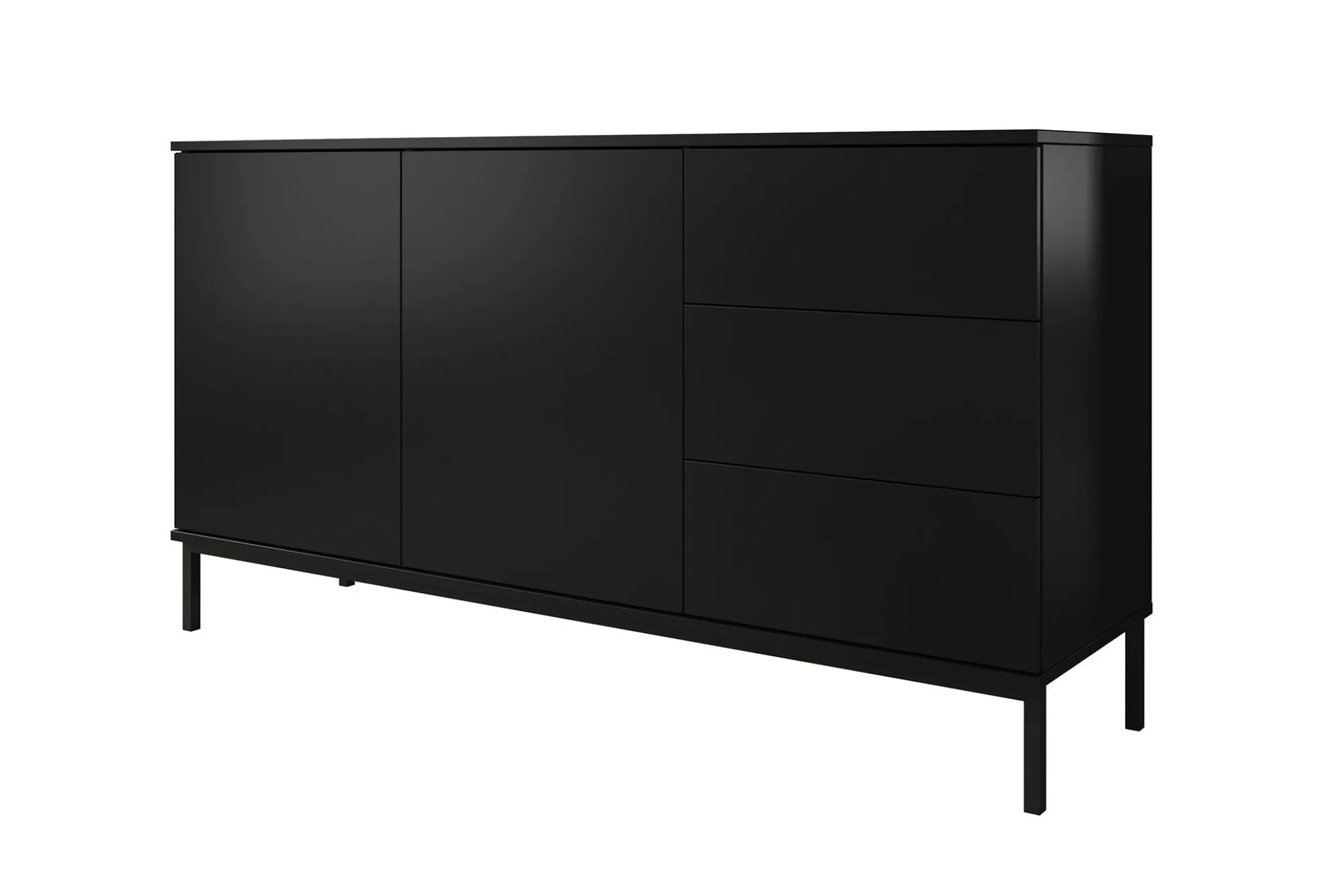 Queen - Dressoir - Zwart - 150x41x80 cm