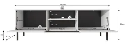 Queen - TV-Meubel - Eiken - 150x41x50 cm