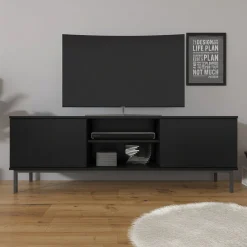 Queen - TV-Meubel - Zwart - 150x41x50 cm