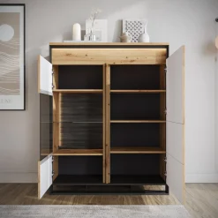 Quincy - Dressoir - Eiken - 110x41x140 cm