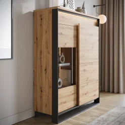 Quincy - Dressoir - Eiken - 110x41x140 cm