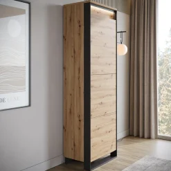 Quincy - Kledingkast met deur - Eiken - 60x41x195 cm