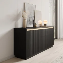 Remy - Dressoir - Zwart - 153x39x72 cm